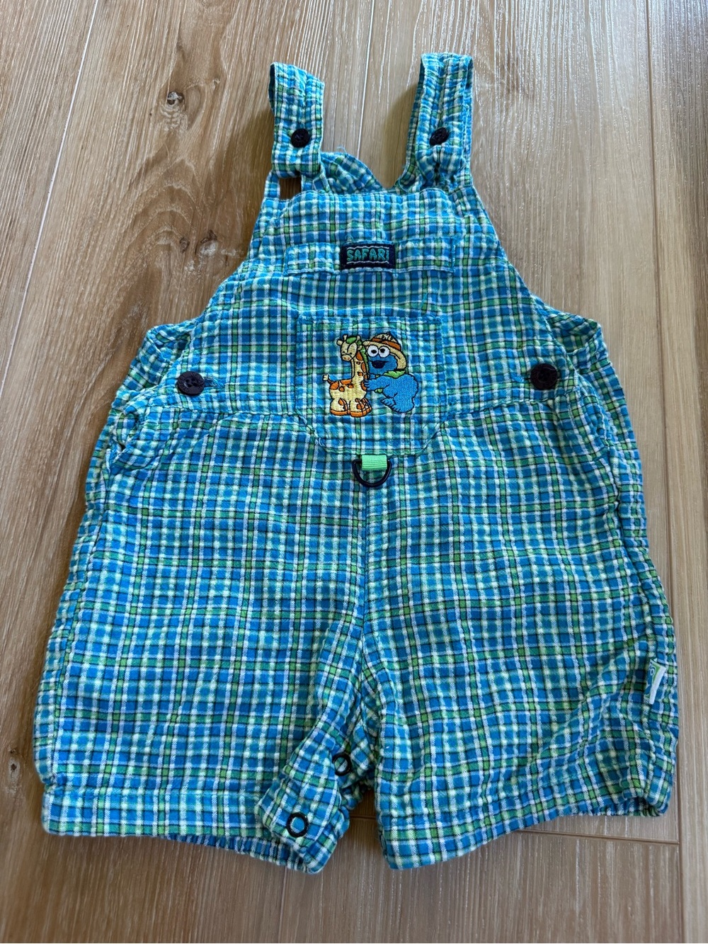 Vintage Baby Cookie Monster Shortalls